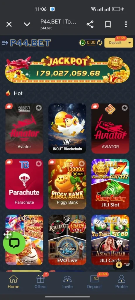 P44Bet Game Download